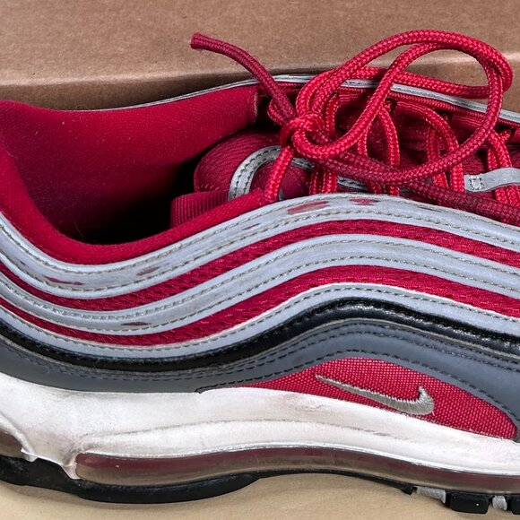 Nike Air Max 97 Sneaker Shoes Men's 9.5 Dark Grey Gym Red 921826 007 - Picture 12 of 15